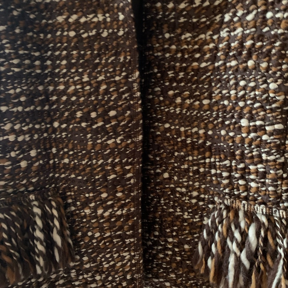 Worth Brown and Buff Tweed Jacket with Fringe Detail - Picture 10 of 10